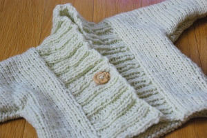 Ribbed Baby Sweater for Hazel